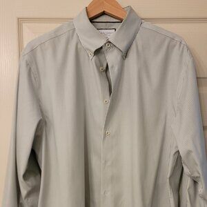 Charles Tyrwhitt Long-Sleeve Button Down - Green Stripe